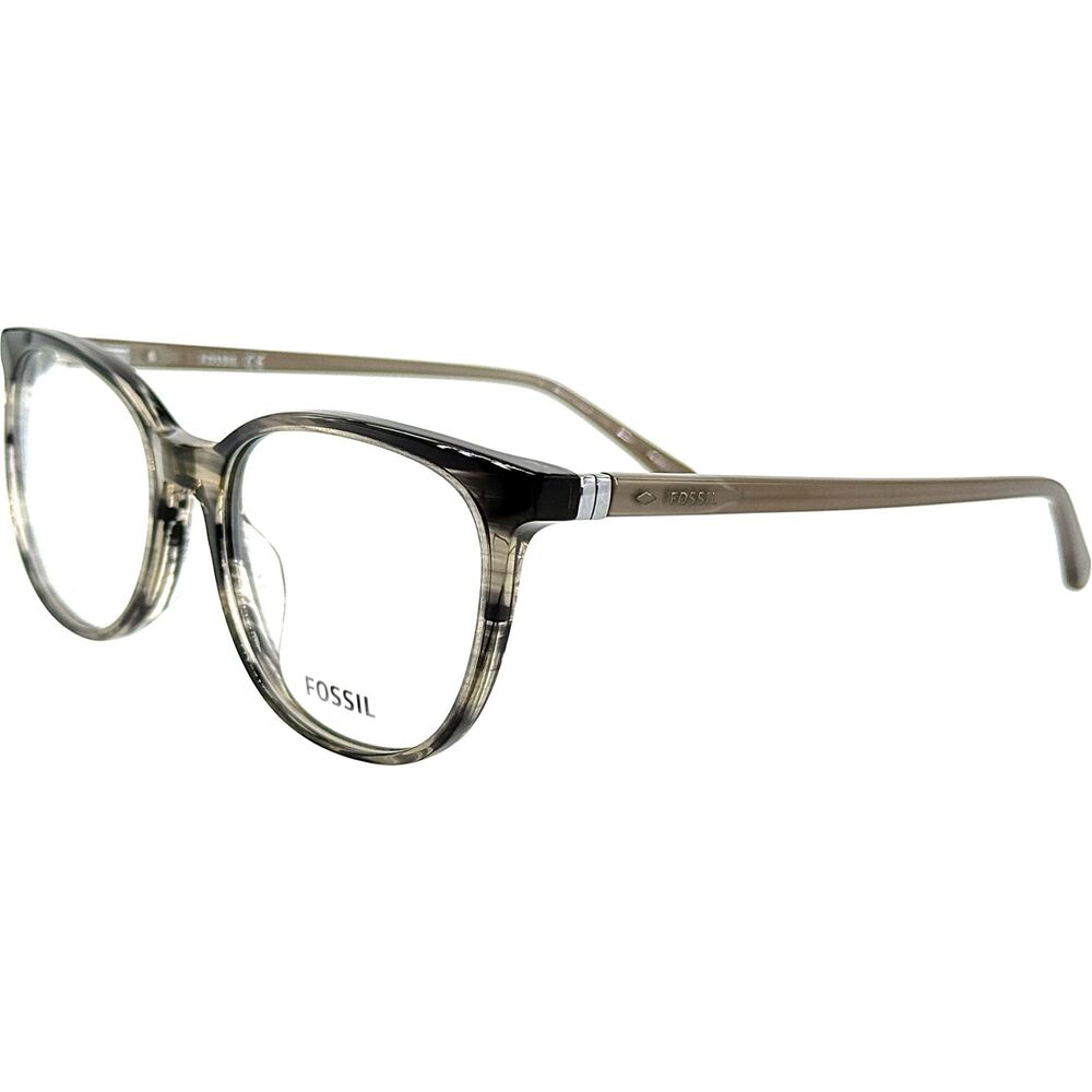 Fossil Fos 7143 Womens Plastic Eyeglass Frame 02W8 Grey Horn 53-18